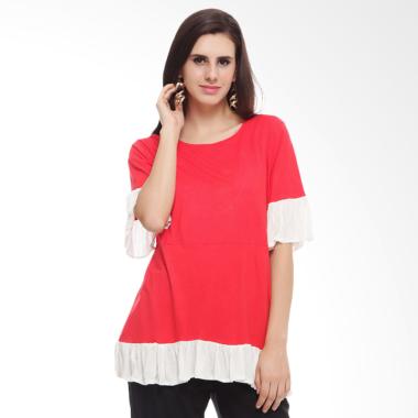 Baju Island Lula Nursingwear Baju Menyusui - Red Kombinasi