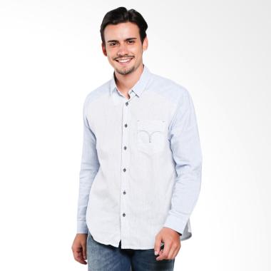 Lois Men Shirt Kemeja Pria - Blue [809]