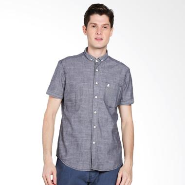 Lois Men Shirt Kemeja Pria - Navy [815B]