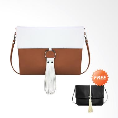 BUY 1 GET 1 - VONA Robin Clutch - Cokelat + Free Ferris Clutch - Hitam