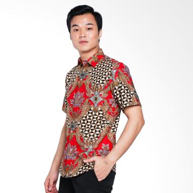 Batik Arjunaweda Men Hem Batik Pisang Bali 2 Batik Pria - Merah [53079038]