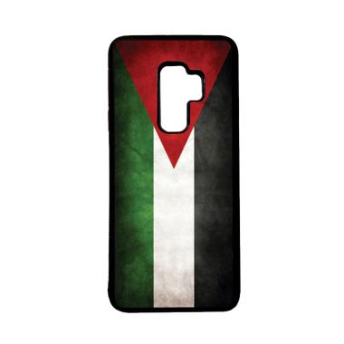 HEAVENCASE Motif Bendera Palestina... ng Galaxy S9 Plus - Hitam