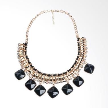 VA N0137 Necklace Cheongju Kalung Wanita - Black