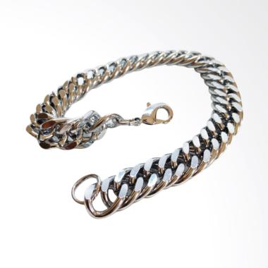 Robagin Stainless Gelang Pria - Perak [Glx88]
