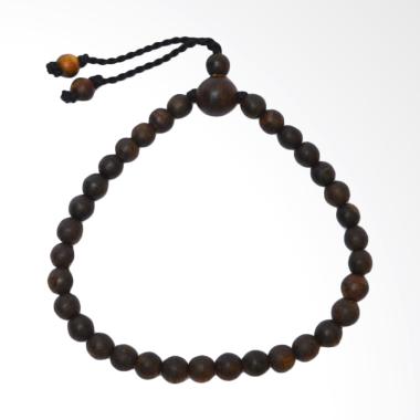 ICBEADS Kayu Gaharu Aetoxylon SP Zebra Hitam Gelang Tasbih - Dark Brown