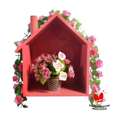 The Olive House Rumah Mini Gantungan Dinding - Red