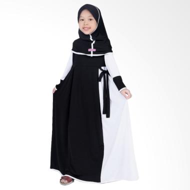 BajuYuli Jersey Baju Muslim Anak Perempuan - Hitam Putih