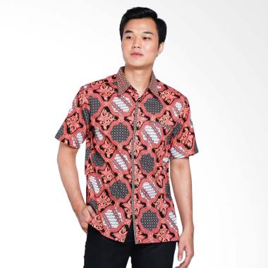 Batik Arjunaweda Men Hem Batik Ceplok Truntum Parang Batik Pria - Merah [53045028]
