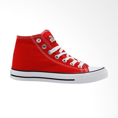 Faster 1603-02 Sepatu Sneakers Canvas Wanita - Red White