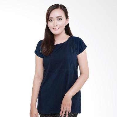 Baju Island Sharon Basic Baju Menyusui - Navy