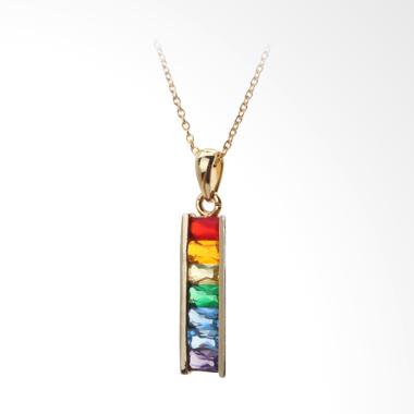 Cocoa Jewelry Rainbow Crystal Necklace