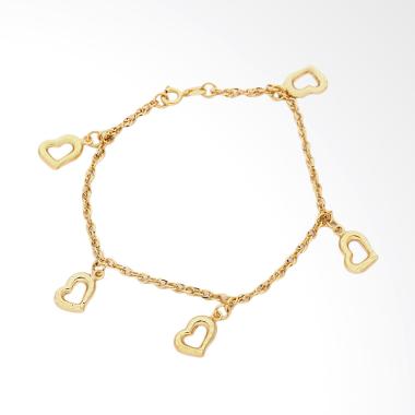 Avery Heart Gold  Bracelet - Gelang Emas Kadar 75-WHIZLIZ