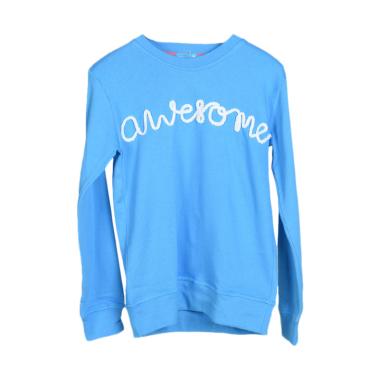 Versail Kids PS1023 Tulisan Kids Lengan Panjang Sweater Anak Laki-Laki - Blue