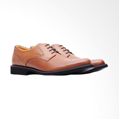 Life8 Men Lightweight Pointy Toe Formal Leather Shoes Septau Pria - Brown [09759]