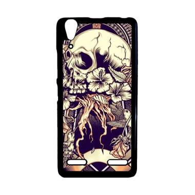 Bunnycase Skull in Roses L0257 Custom Hardcase Casing for Lenovo A6000/ A6000 Plus/ A6010