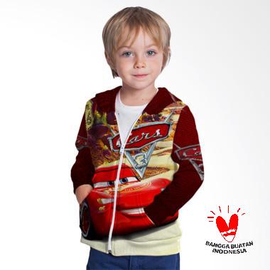 Fika Unisex Tema Cars 3 3D Full Print Sublimation Model Zipper Art 2 Jaket Hoodie Sweater Anak
