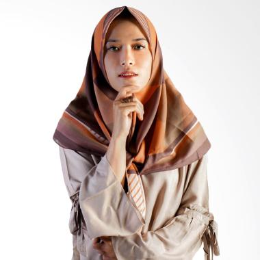 Miranti Scarf Jilbab - Motif Garis Coklat