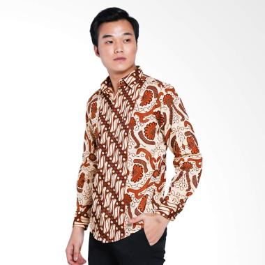 Batik Arjunaweda Men Pisang Bali Kemeja Batik Pria - Coklat [58066028]