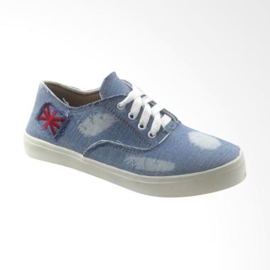 DEcTionS Kets England Denim Sepatu Wanita - Biru Muda