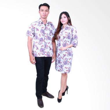 Batik Putri Ayu Solo SRD 501 Dress Katun Batik Couple - Merah