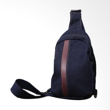 Bleugenes Wavy Shoulder Bag Tas Pria - Denim