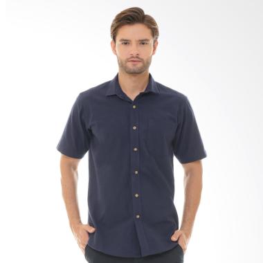Tendencies Antalya Kemeja Pendek Pria - Navy
