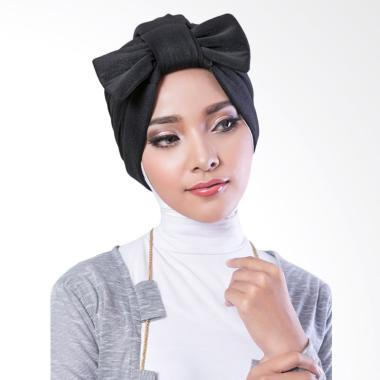 ATTIQAHIJAB Turban Bowtie Jilbab Instant - Black