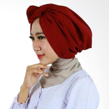 Hijab Bandung Kerudung Bow Turban - Maroon