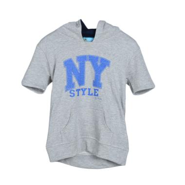 Versail Kids Sablon NY Style Sweater Lengan Pendek - Grey
