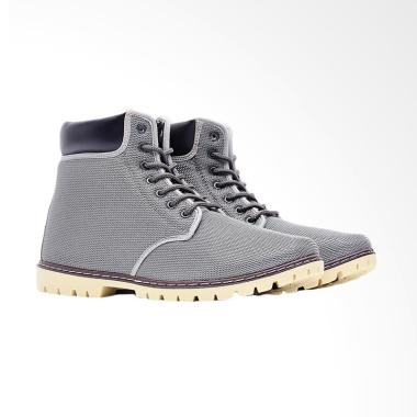 Life8 Casual Breathable Simple Boots Sepatu Pria - Grey [09757]