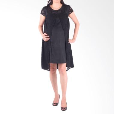 HMILL 1435 Baju Dress Hamil - Hitam