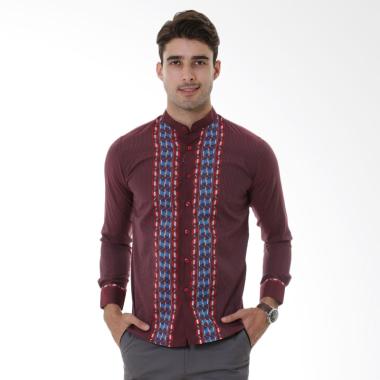 VM Koko Krah Shanghai Slimfit Baju Kemeja Pria Tangan Panjang - Maroon VM Koko Krah Shanghai Slimfit Baju Kemeja Pria Tangan Panjang - Maroon