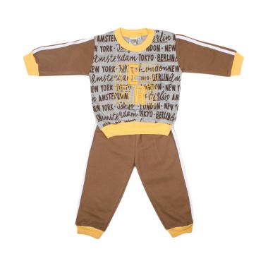 TOMPEGE TP-8693B Setelan Training Anak Laki-Laki - Coklat