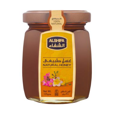 AL SHIFA HONEY Natural Honey Glass Bottle [125 gr]