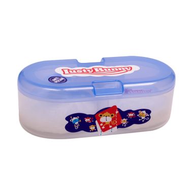 Lusty Bunny Oval Case TB 1603A Biru Baby Powder Tempat Bedak Bayi
