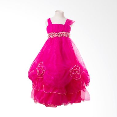 Megumi House Rose Dress Fuschia                                                                                                 