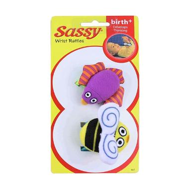 Sassy Wrist Rattle Bee & Bird Mainan Bayi