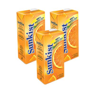 Sunkist Orange No Sugar jus 1 Liter Pack of 3