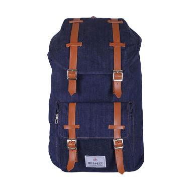 Tas Mania Respect Mountain Denim Tas Ransel - Biru Jeans