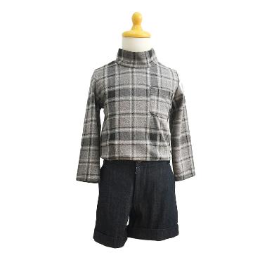 Theodora Mardjuki Romeo Turtleneck Grey Sweater Anak Laki-Laki