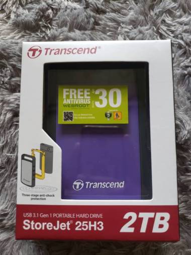 âˆš Transcend External Hdd Storejet 25h3 [2tb] Ungu Terbaru
