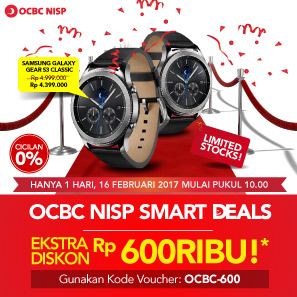 OCBC NISP Smart Deals Extra Diskon Rp600RIBU