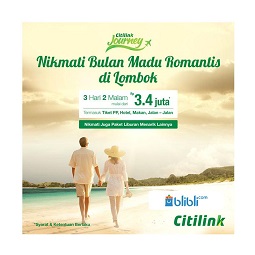 Citilink Paket Honeymoon Lombok