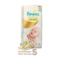 Pampers Premium Care Tapped S Diaper Bayi [48 PCS]