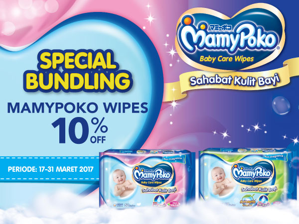 Special Bundling Mamypoko Wipes 10% OFF