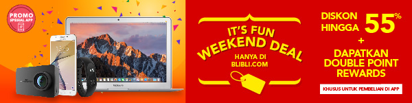 It's Fun Weekend Deal Diskon Hingga 5%% + Dapatkan Double Point Rewards