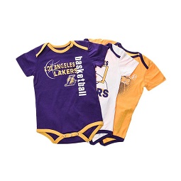 NBA Outerstuff 22OIN Los Angeles Lakers 3 Point Bodysuit Set Jumper Anak