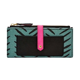 Fossil SL 7211026 Kelly Tab Clutch Dompet Wanita - Herringbone