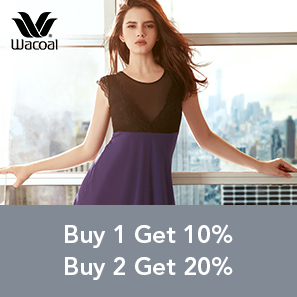 Wacoal Buy 1 Get 10% Buy 2 Get 20%