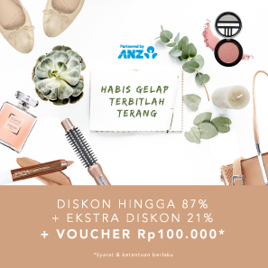 Diskon Hingga 87% + Ekstra Diskon 21% + Voucher Rp100.000*